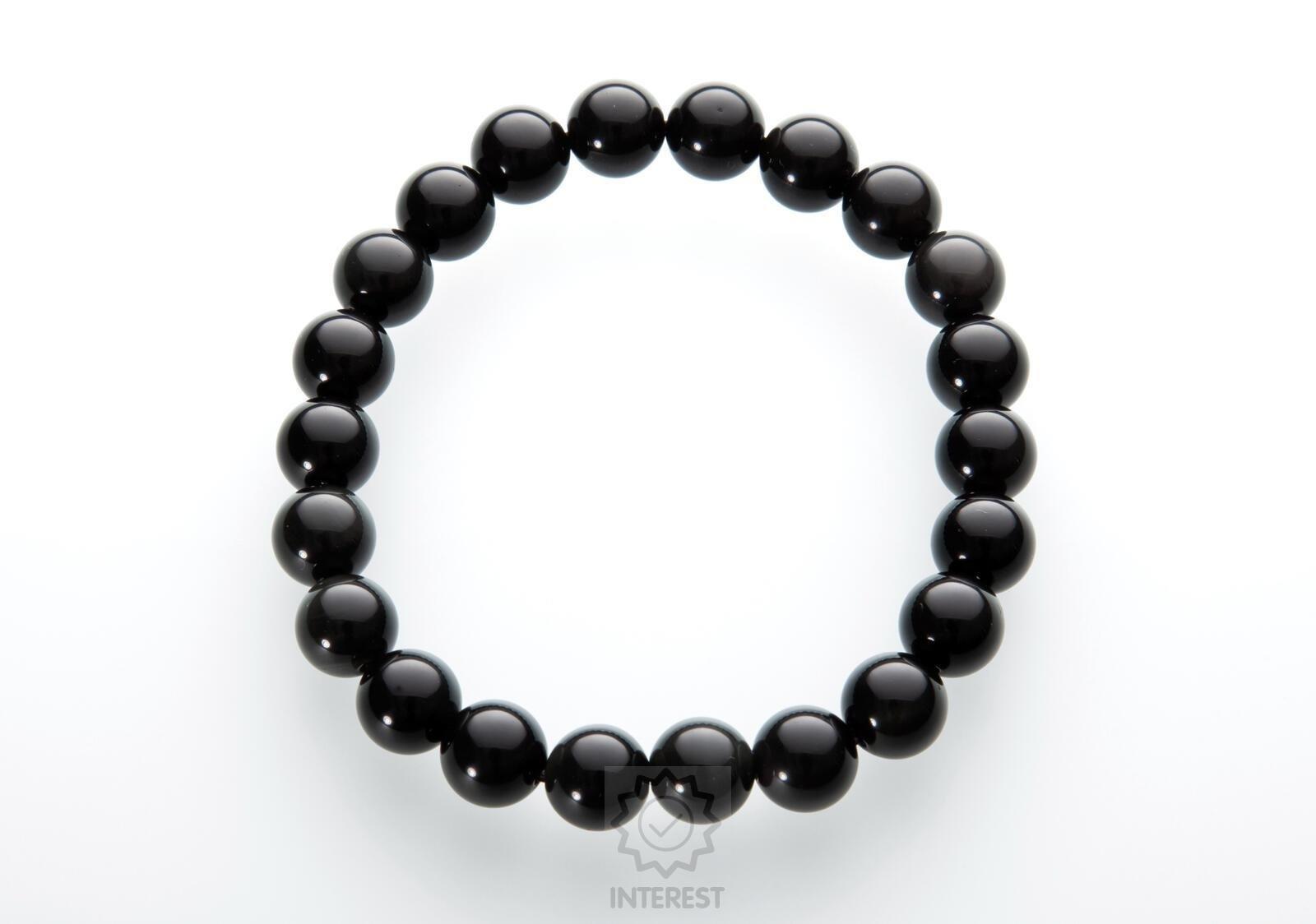 Náramek - Onyx kulička pánský 8 mm.