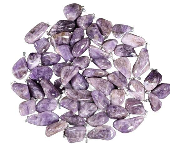 Přívěsek z kamene Ametyst Lavender Malawi Troml vel. M.