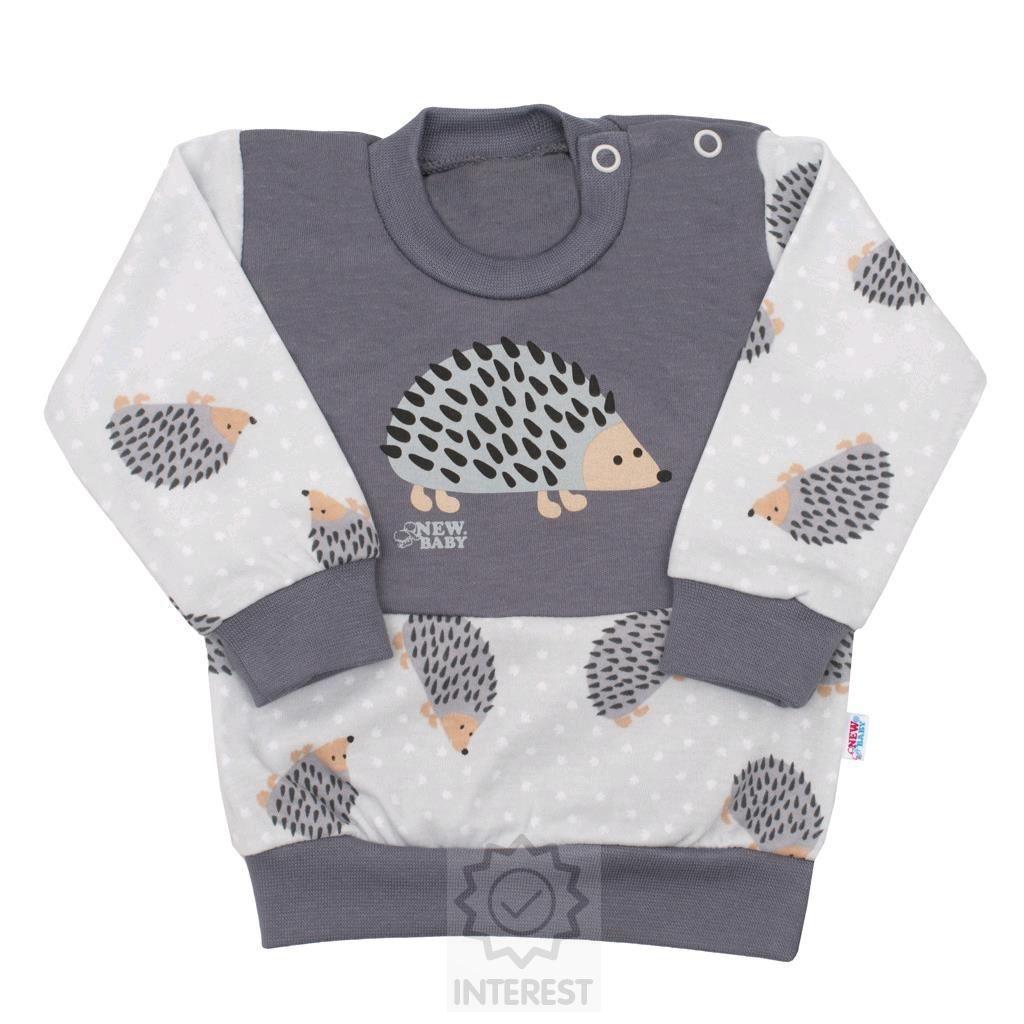 Kojenecká bavlněná mikinka New Baby Ježek - vel.74