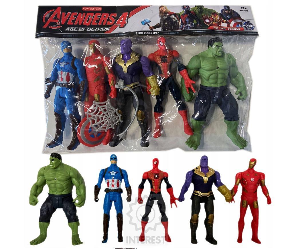 Sada 5 kusů figurek hrdinů Avengers.