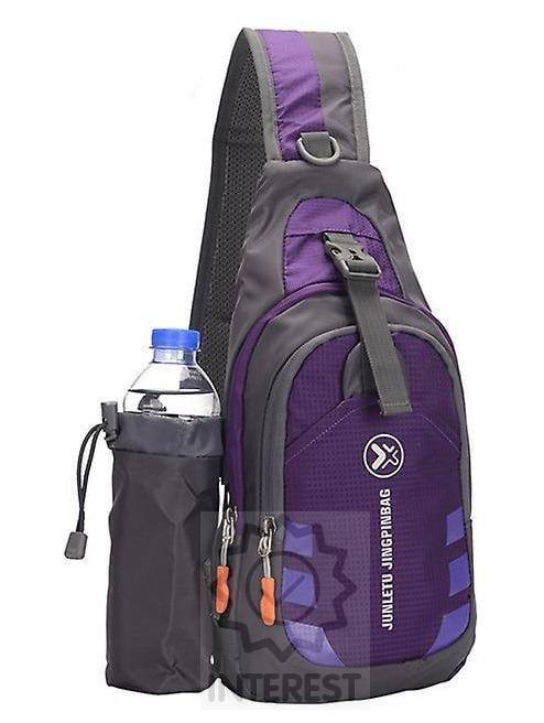 Sportovní batoh přes rameno voděodolný - UNISEX. Barva fialová.