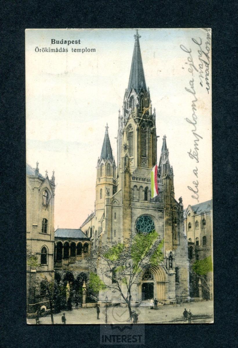 Pohlednice - Budapešť - kostel věčného klanění.