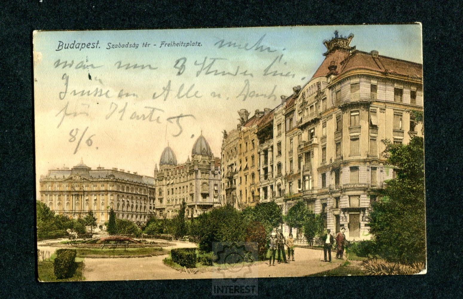 Pohlednice - Budapešť Náměstí svobody - Freiheitsplatz.