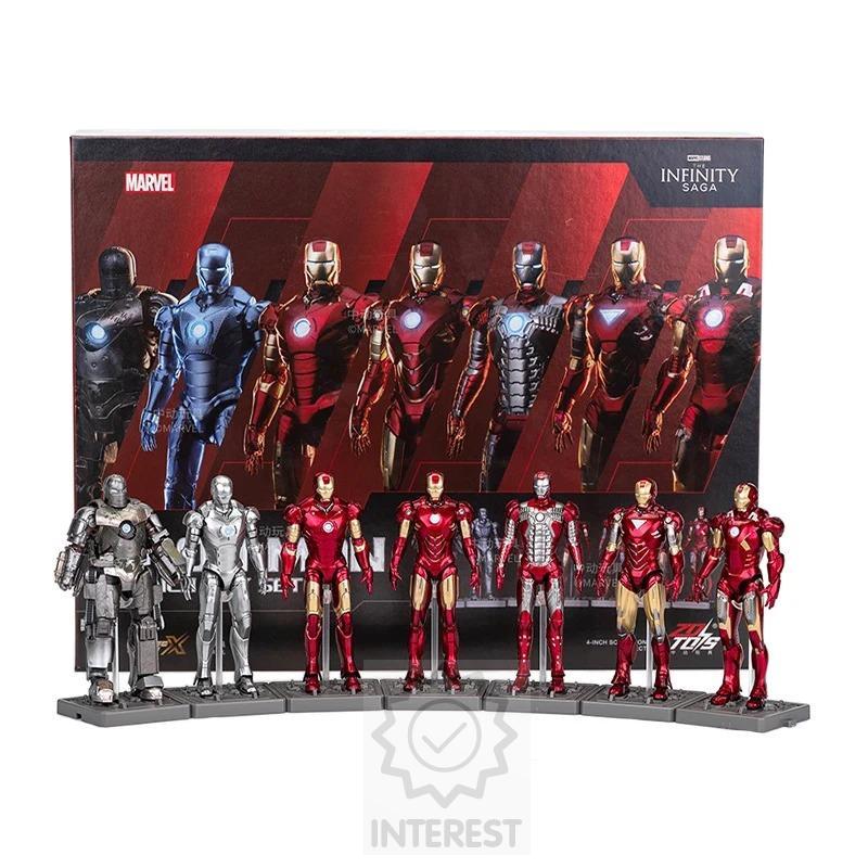 Sběratelské akční figurky - Infinity Saga Iron Man - Set 7 kusů.