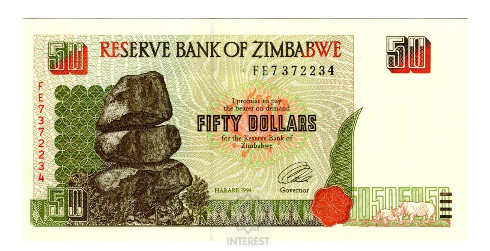 Zimbabwe - 50 Dollars 1994 - UNC