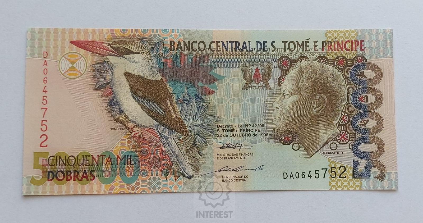 Svatý Tomáš a Princův ostrov - 50 000 Dobras 1996. UNC