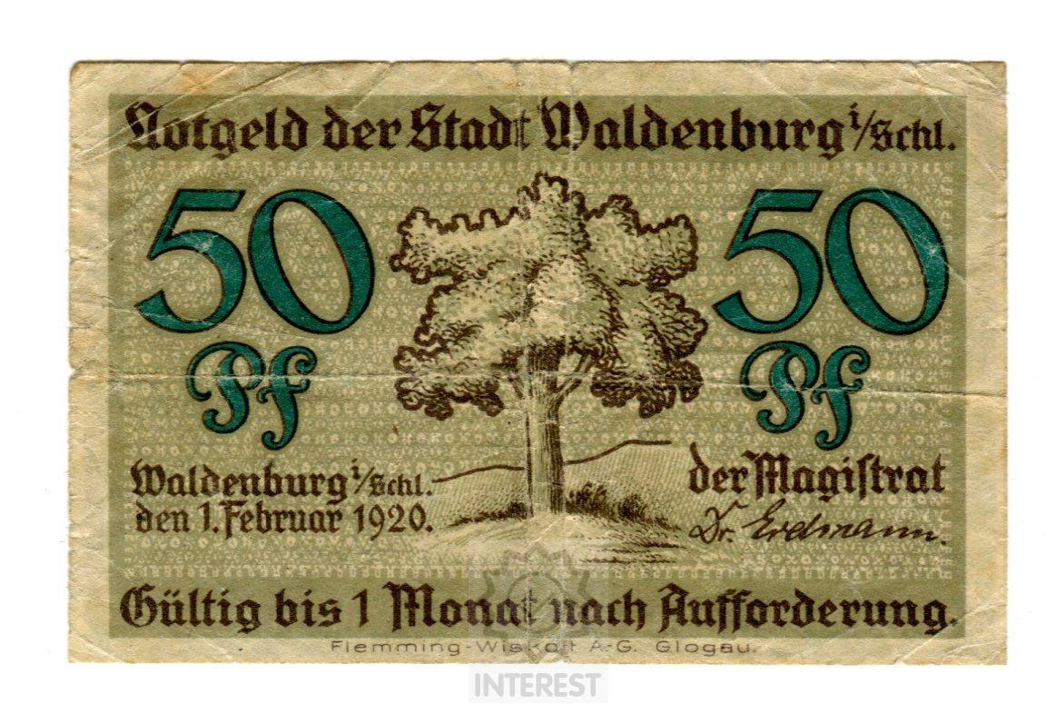 Německo - Nouzovka - 50 Pfennig 1920
