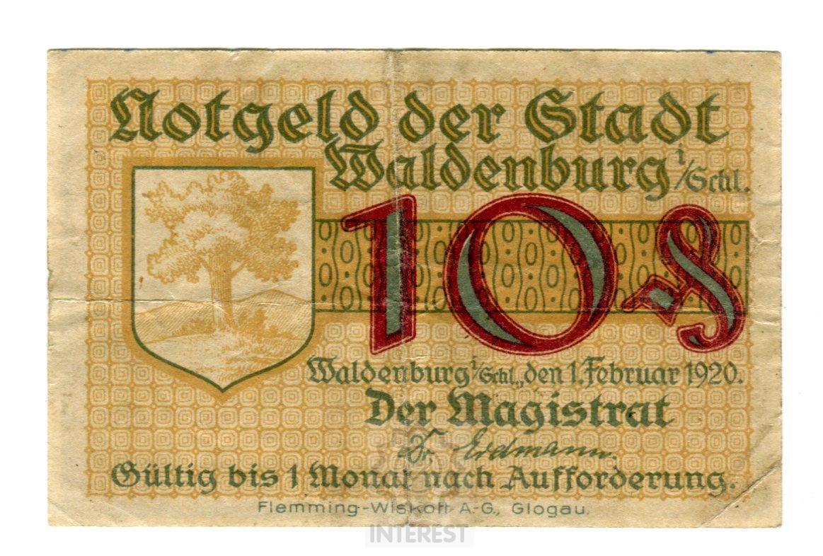 Německo - Nouzovka - 10 Pfennig 1920