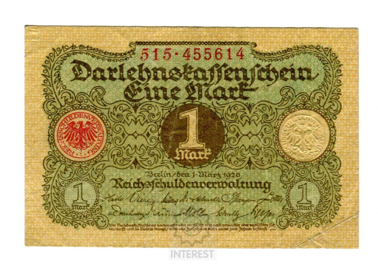 Německo - Nouzovka - 1 Mark 1920