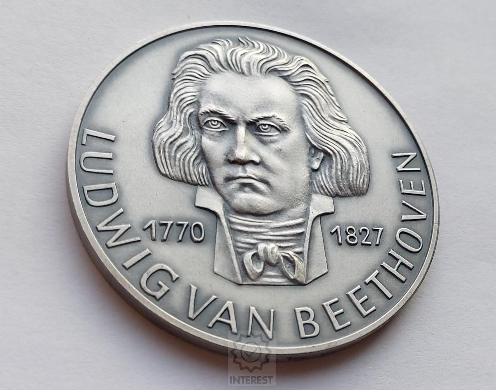 AR Medaile - Ludwig van Beethoven1827. Ag