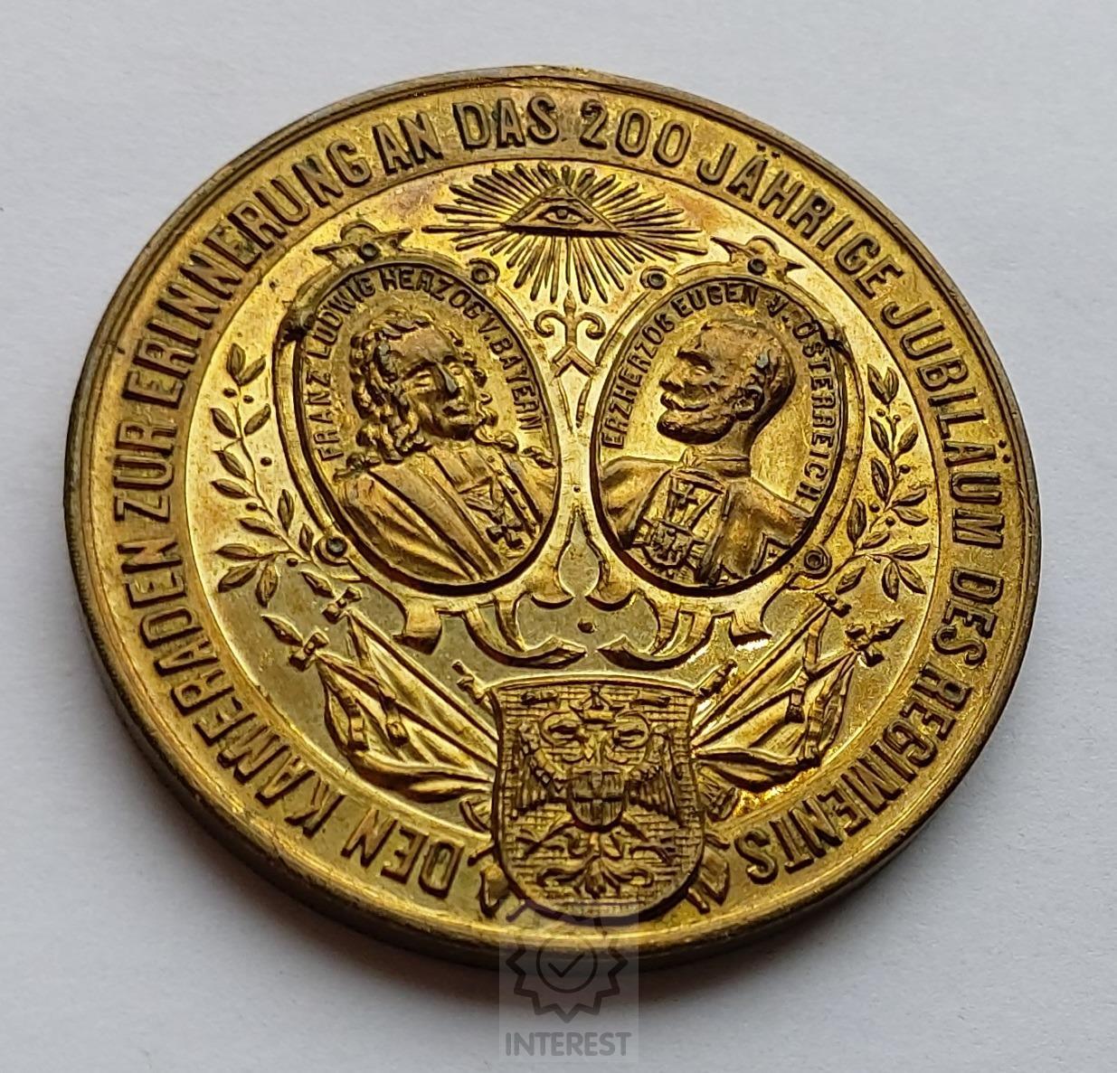 Jubilejní medaile k 200-letému trvání K. u. K. Hoch. - (č.805)