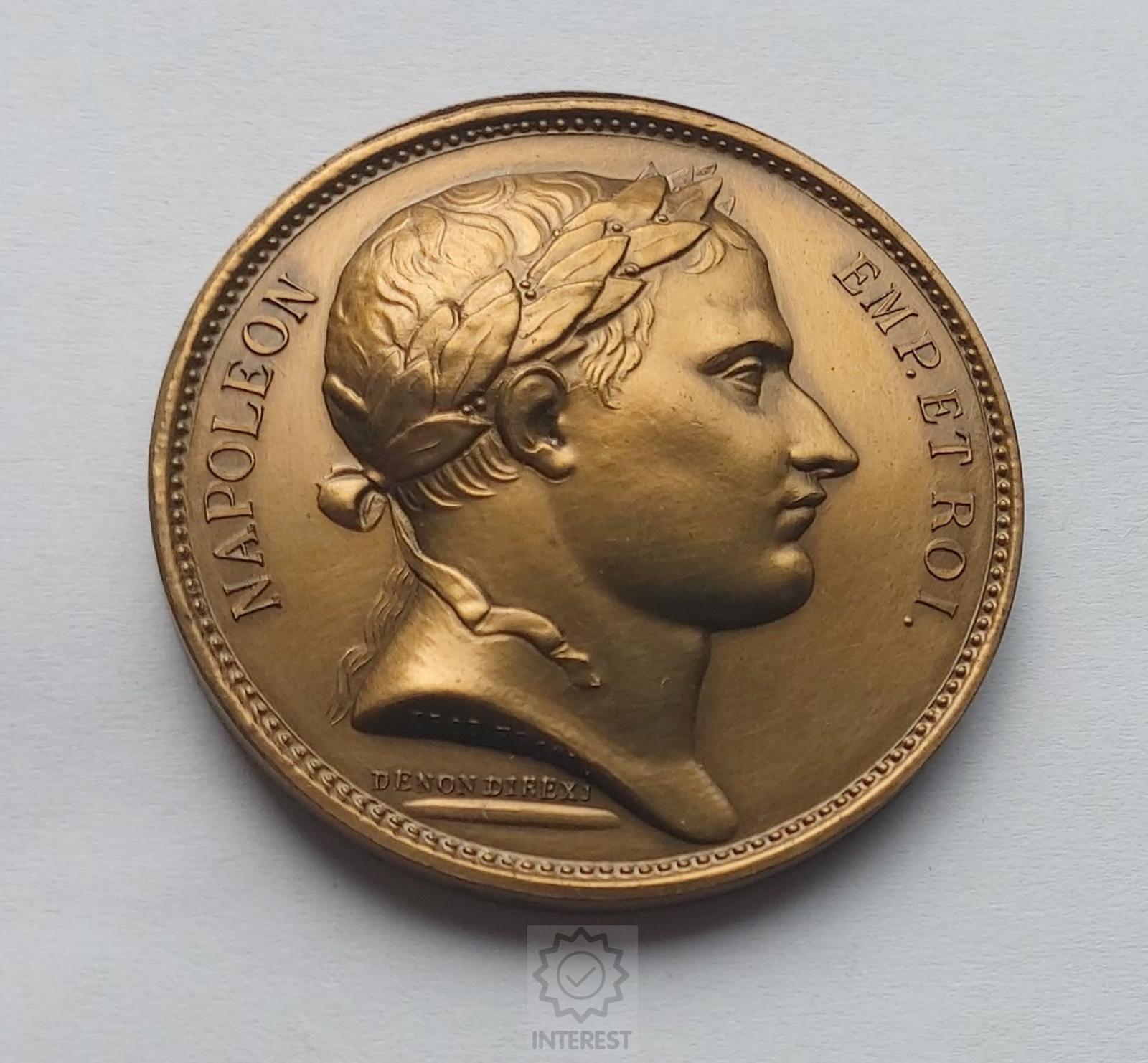 Medaile - Napoleon - za projekt sestupu v Anglii 1804