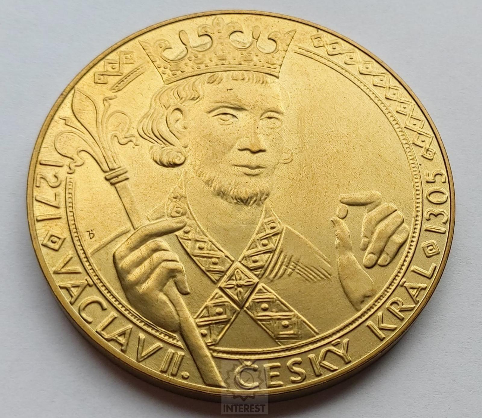 Medaile - Václav II - Český Král