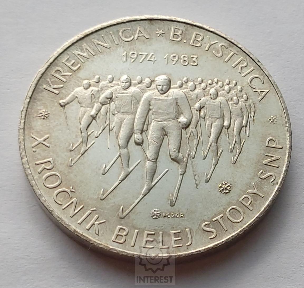 Medaile - 10 let závodu na lyžích Bílé zastávky SNP 1983