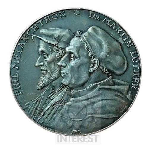 Medaile - Výročí augsburského vyznání - Martin Luther 1930.Ag -(č.150)