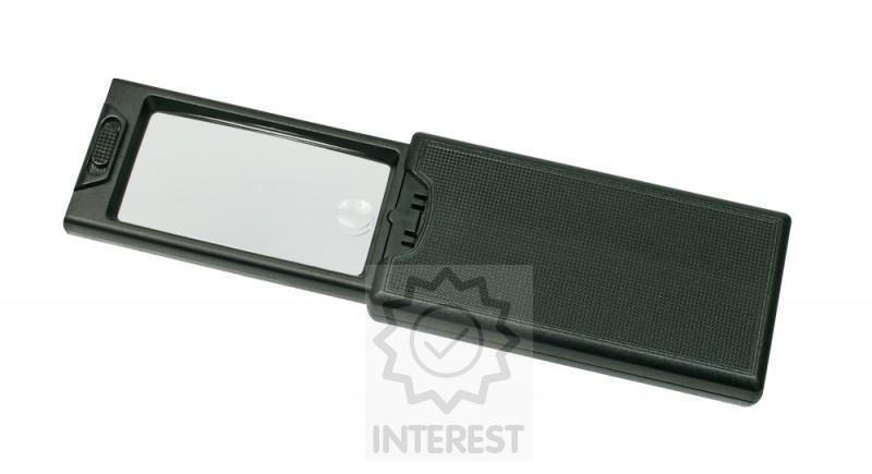 Kapesní lupa LINDNER - 2,5X S UV-LED A LED svítilnou