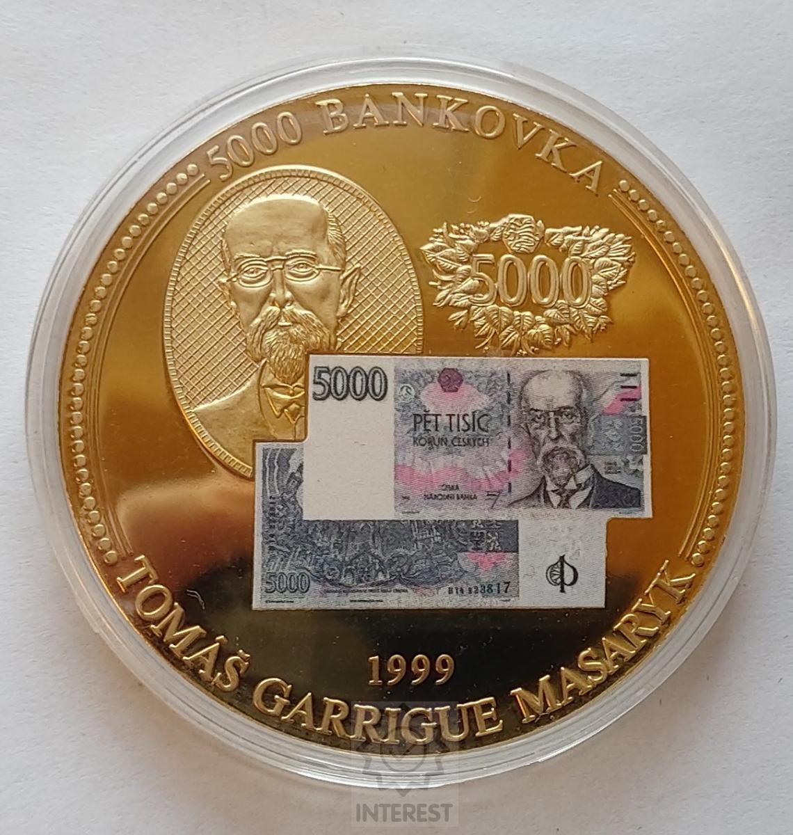 Pamětní medaile z ciklu "České bankovky" 5000Kč 2011.