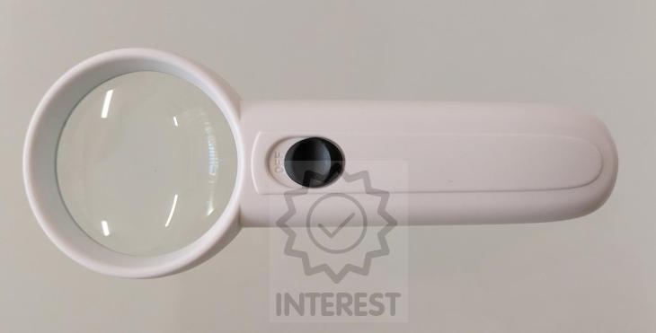 Lupa s osvětlením LED, průměr 50mm