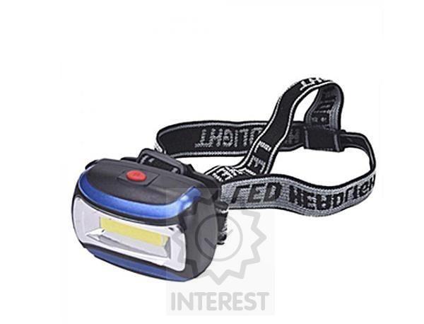 LED čelovka 1x LED se třemi režimy svícení 3W. (č.47)