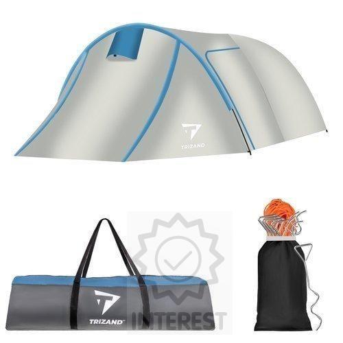 Turistický stan pro 3 osoby + ložnice - 210x120 - TRIZAND - (K134230)