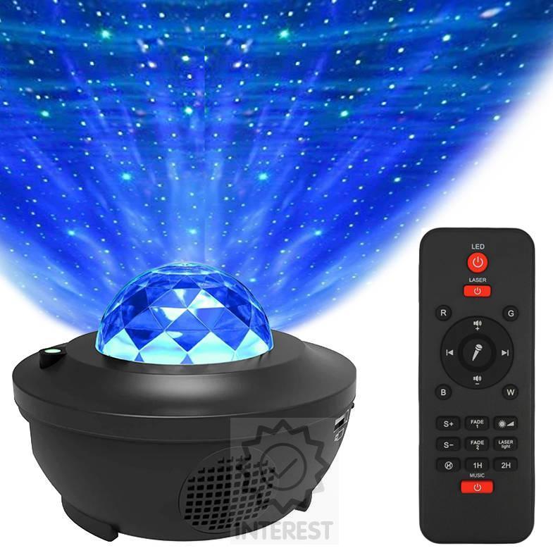 Rotační projektor hvězd, oblohy a oceánu Star LED - 21 režimů - 134302