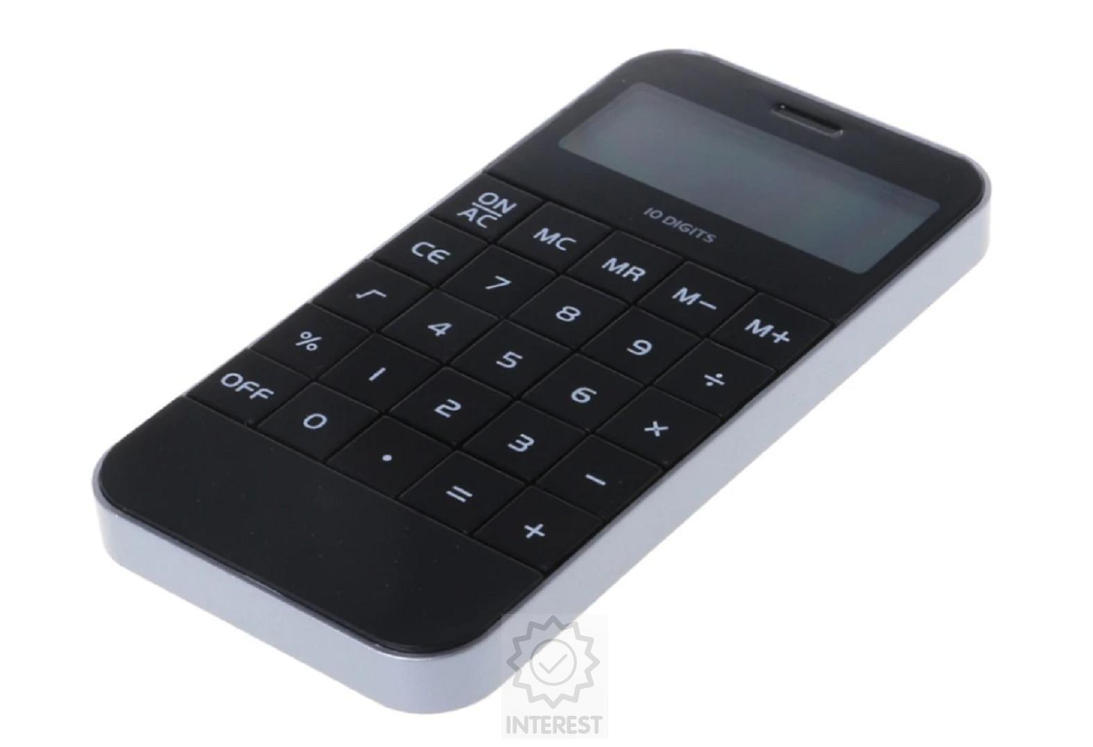 Luxusní kapesní elektronická kalkulačka - design mobilního telefonu.