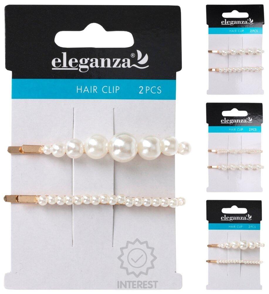 Sponky do vlasů perličky s leskem ELEGANZA mix druhů 3 sady - (K42079)