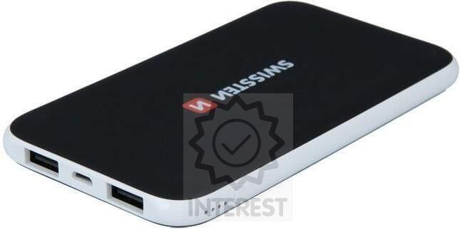 SWISSTEN WORX POWERBANKA 2× USB-A 10 000 MAH ČERNÁ.