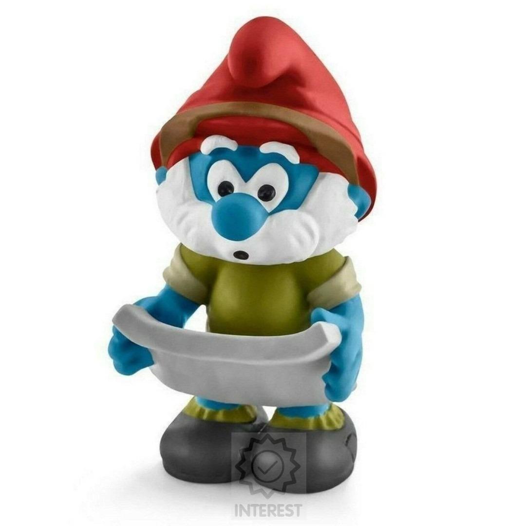 Figurka - Taťka Šmoula v džungli s mapou - Schleich..