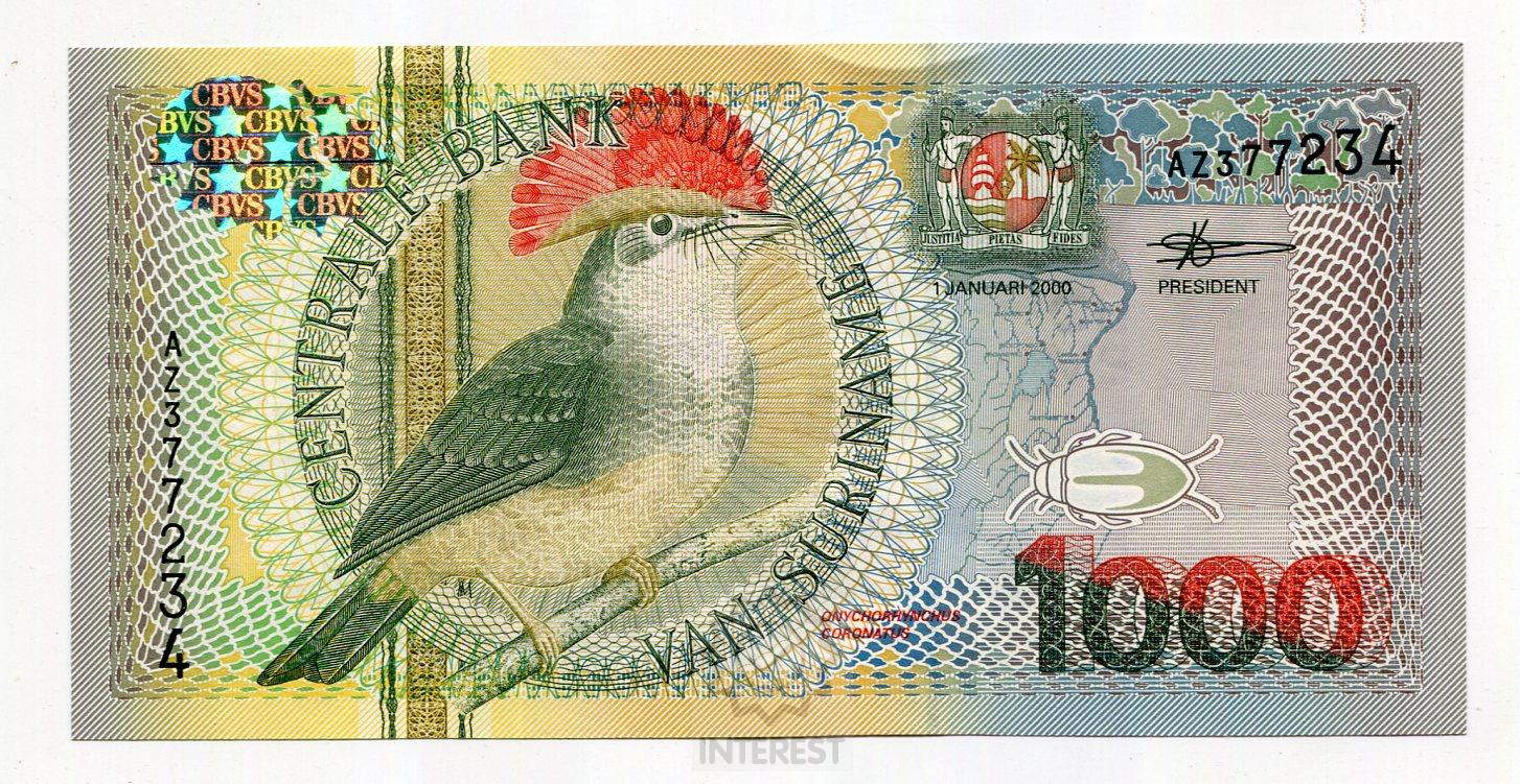 Surinam - 1000 Gulden 2000 UNC..