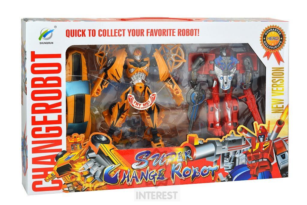 Transformační roboti - set 2 kusů se zvuky - Optimus Prime a Bumblebee