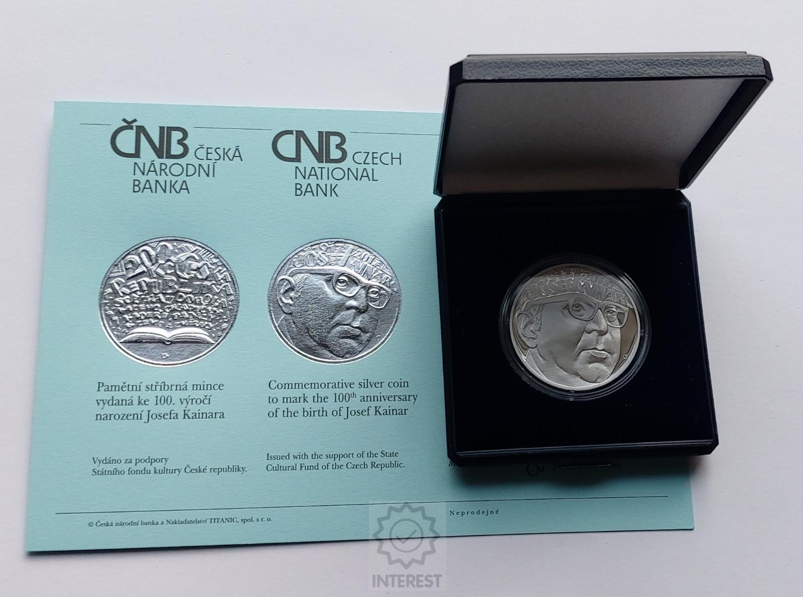 200 Kč - 2017 Josef Kainar - PROOF.