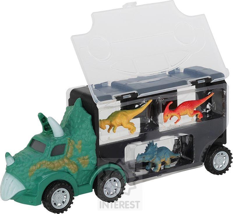 Dinosauří nákladní auto + figurky dinosaurů 28cm.