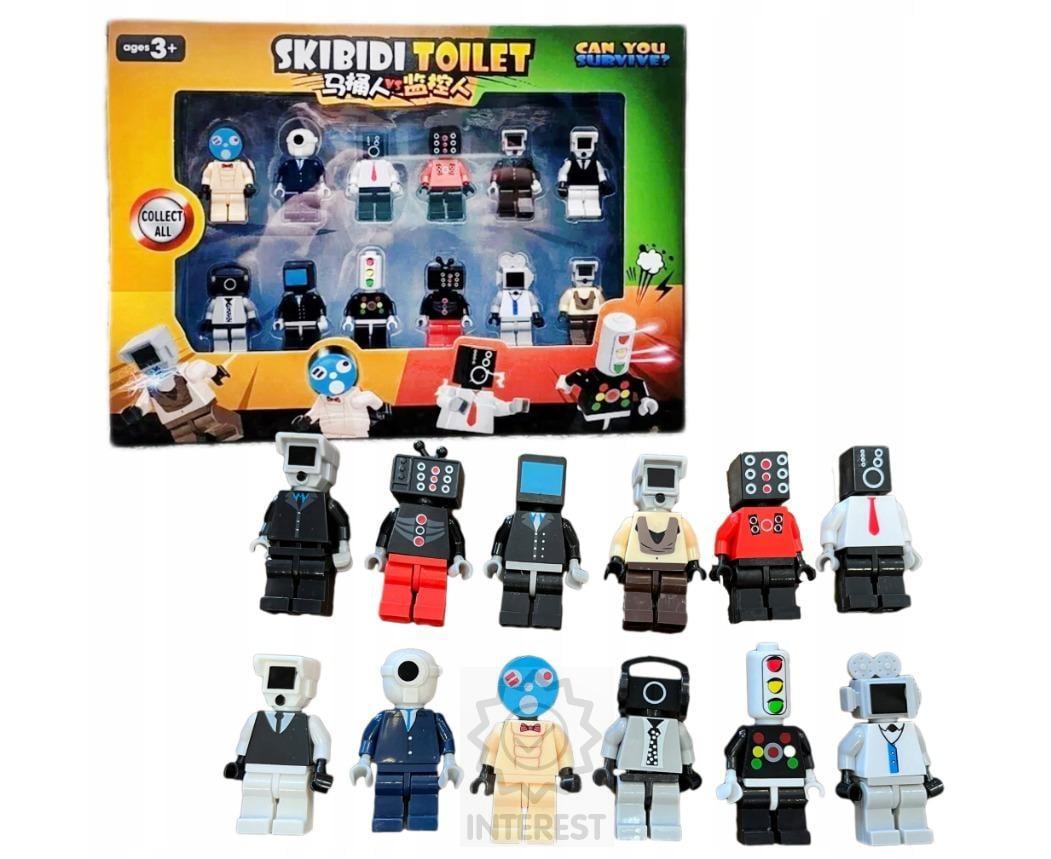 Skibidi Toilet - figurky Sada 12 figurek pro lego.