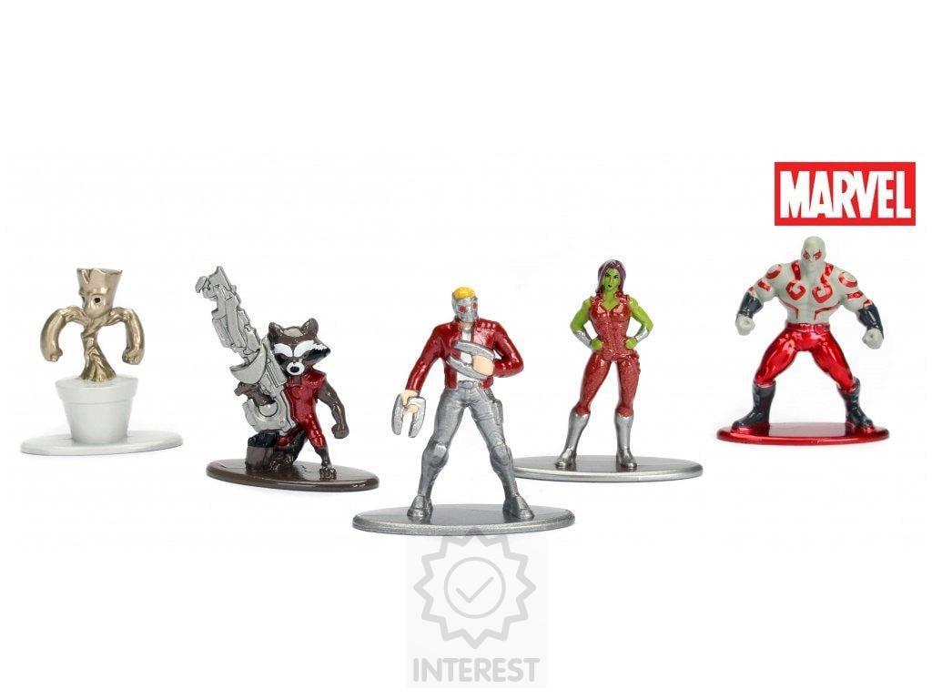 Marvel - Sada 5 kusů kovových figurek - Strážci Galaxie - Jada Toys..