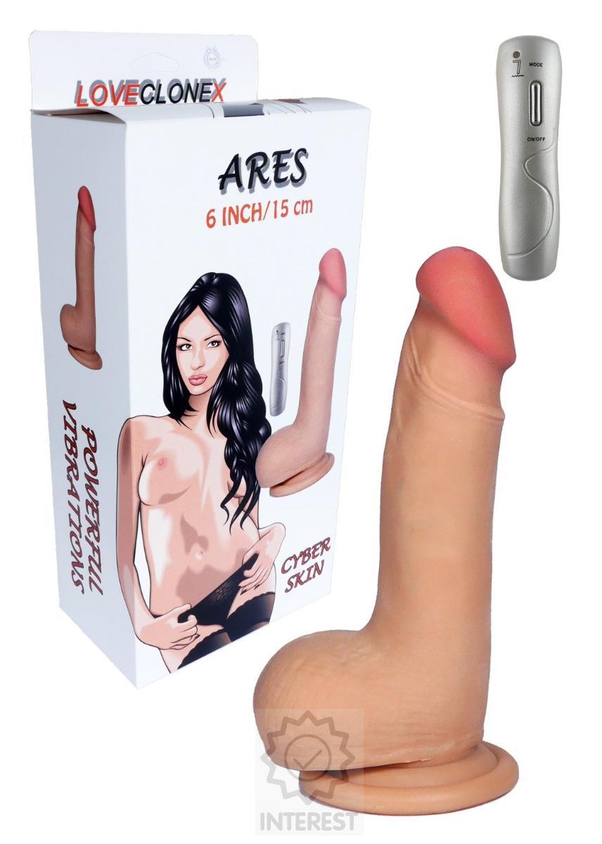Vibrátor ARES s vibracemi a s přísavkou 15cm.
