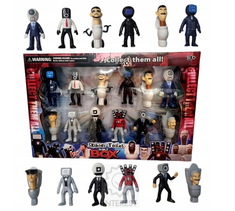 Skibidi Toilet Figurky - Super velká sada 12 ks Figurek.