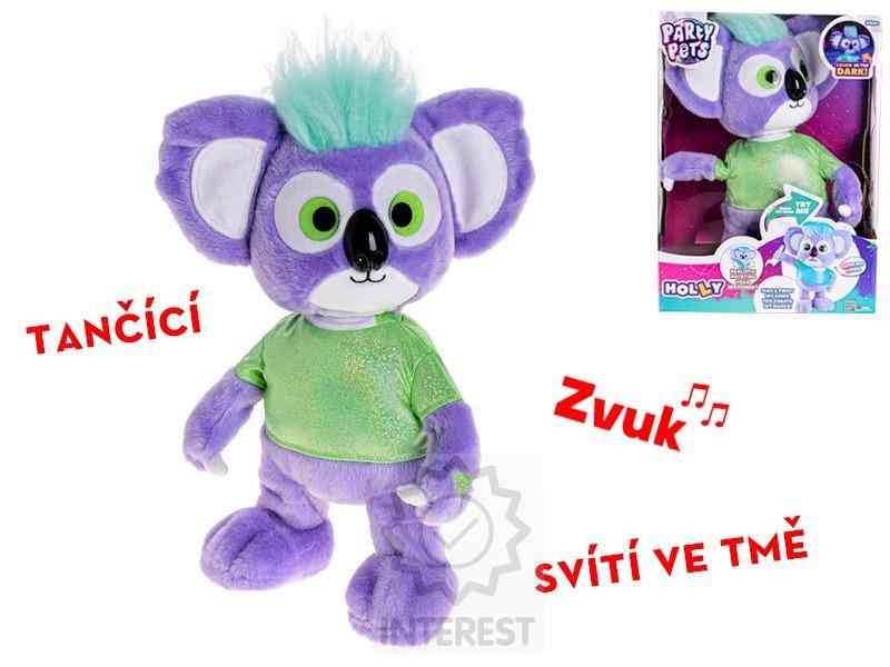 Koala plyšová svítící a tančící se zvukem 36cm.