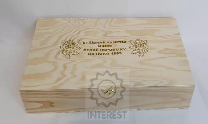 Luxusní kazeta na kompletní stříbrné pamětní mince ČR od roku 1993