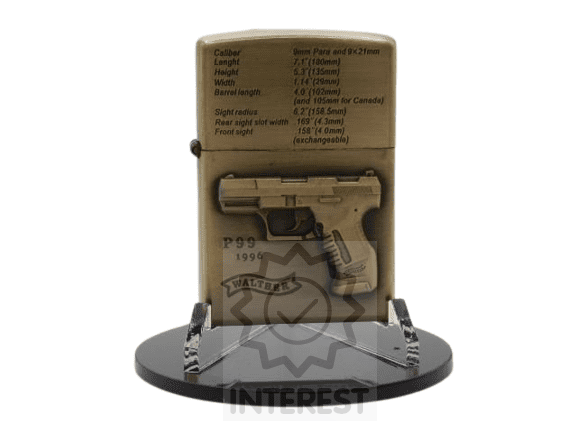 Benzínový zapalovač - Pistol P99 9mm.