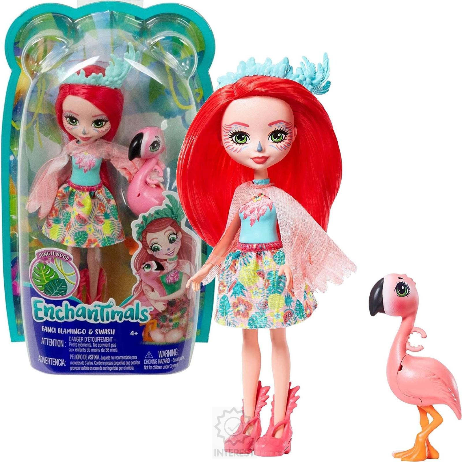 Enchantimals Panenka Fanci Flamingo a figurka plameňáka..