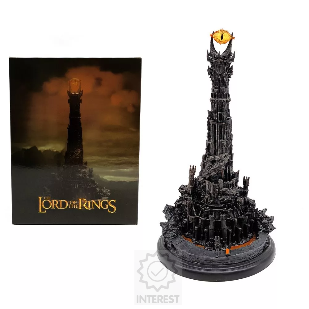 Pán prstenů Sauronova věž oko Barad-dur scéna model socha 20 cm.