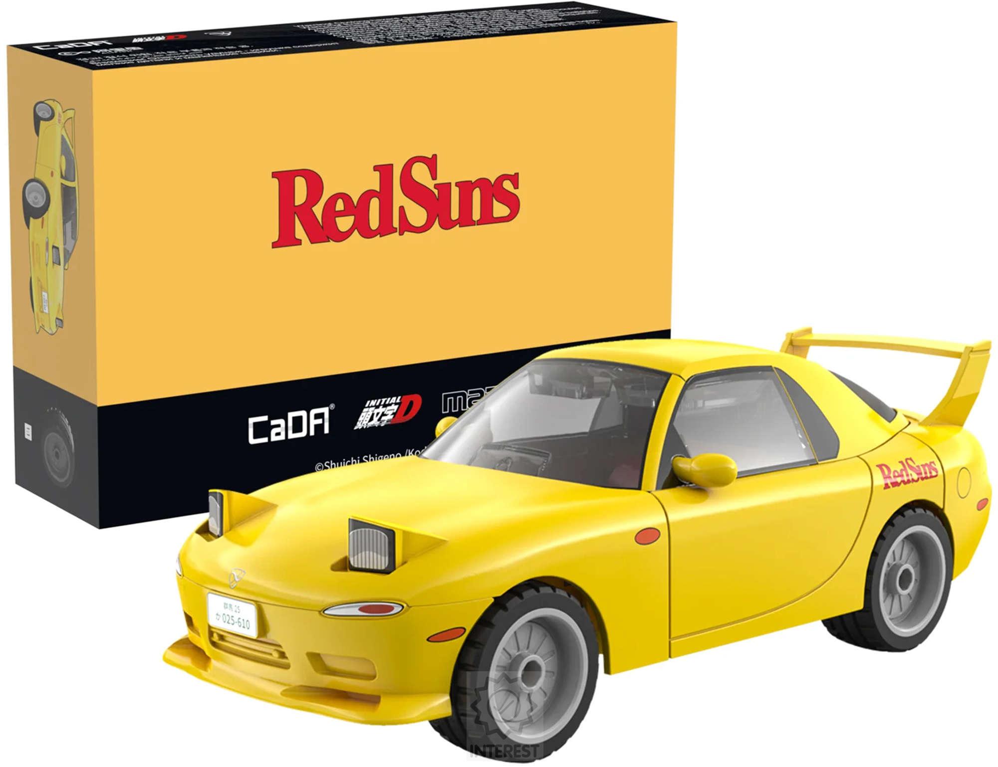 Stavebnice CADA Mazda RX-7 FD3S Initial D auto s cihlami 66 prvků 1:35