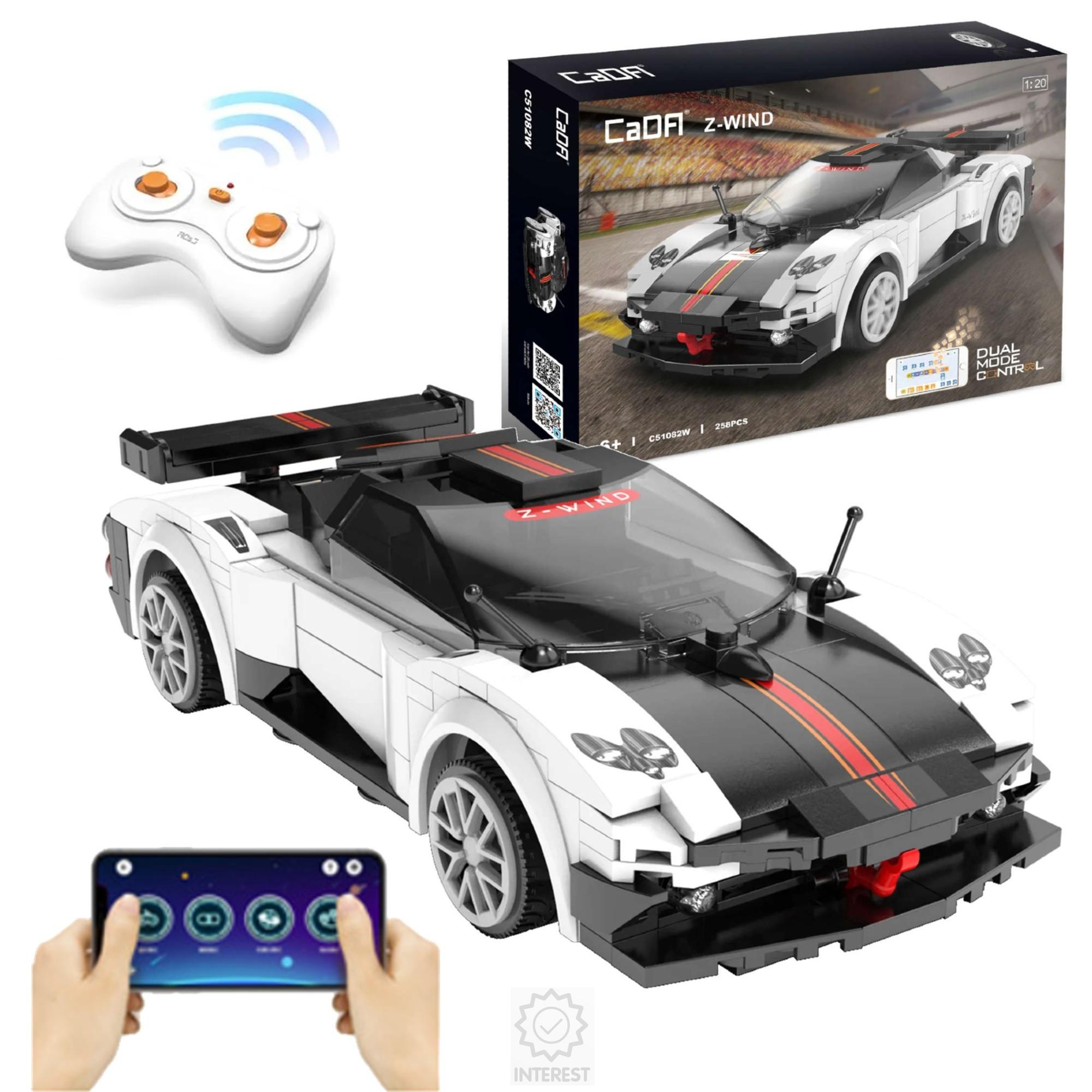 Stavebnice CaDa - Dálkové ovládání Z-Wind White Sports Car 258 dílků.