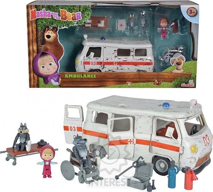 Opravdová rarita - Simba Máša a medvěd Ambulance hrací set + figurky.