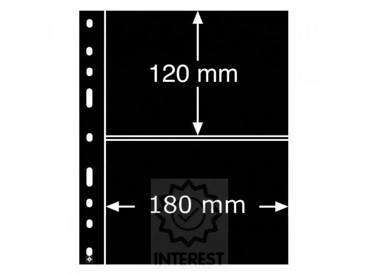 Albové černé listy OPTIMA 2S, 2 kapsy, 180 x 120 mm - (K92004