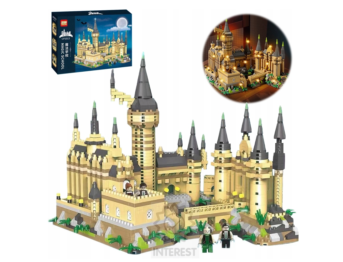 Stavebnice 71043 Osvětlený Bradavický hrad + figurky. 6369 dílků.