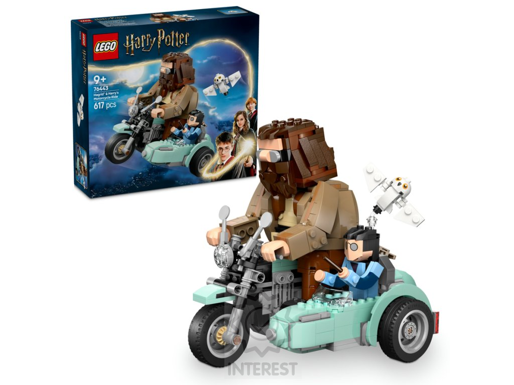 LEGO Harry Potter 76443 Hagrid a Harry na motorce.