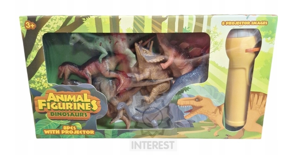 Sada figurek zvířátka s projektorem DINOSAUŘI 8 kusů.