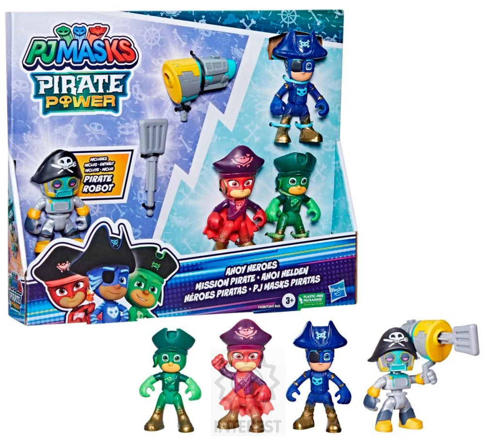 Hasbro Figurky PJ Masks Pyžamasky Pirati - Sada 4 ks figurek + doplňky